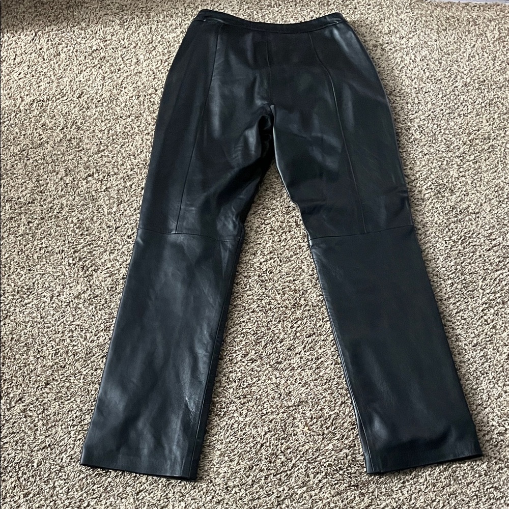 Bagatelle Black Leather Trousers - Picture 3 of 5